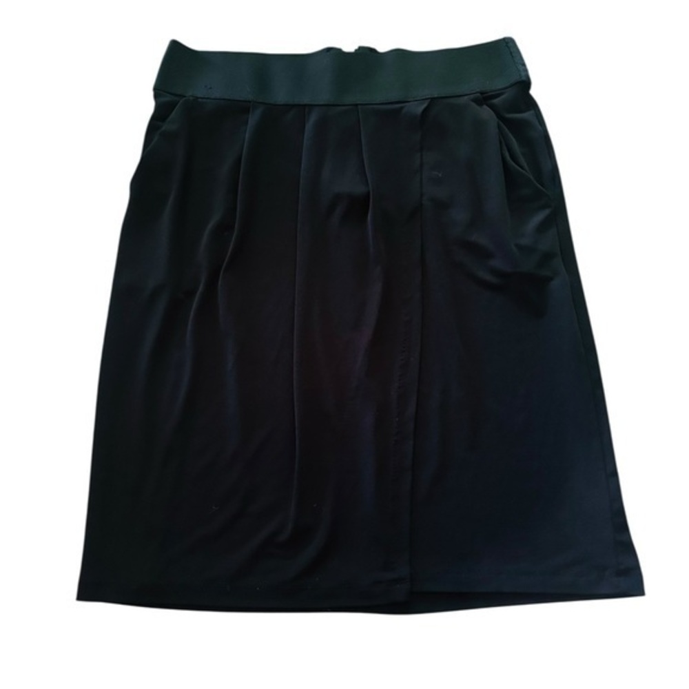 Worthington Stretch Wrap Skirt - Womens Size Small - Black - Pockets